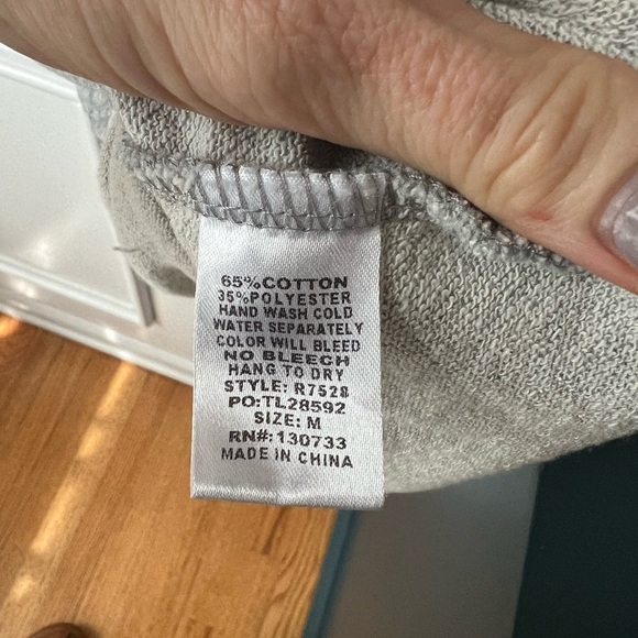 Umgee Women’s Heather Gray Lace-Up Sweatshirt Dress Tunic Size M Casual - Picture 6 of 6